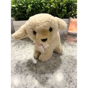 Chosun Lamb Sheep Easter Plush Stuffed Animal Soft Toy Vintage 1987 Tan Fleece